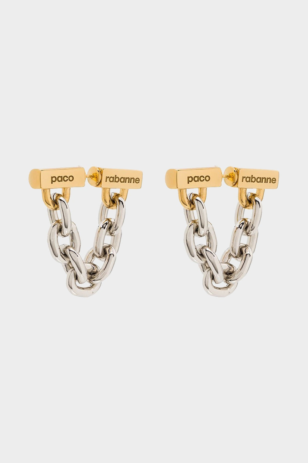 Paco Rabanne Xl Link Chain Earrings in Golden