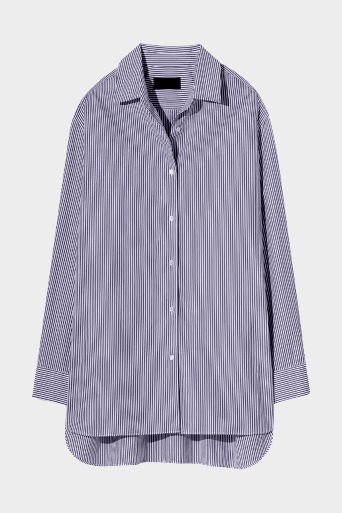 Yorke Shirt in Navy White Stripe - shop-olivia.com