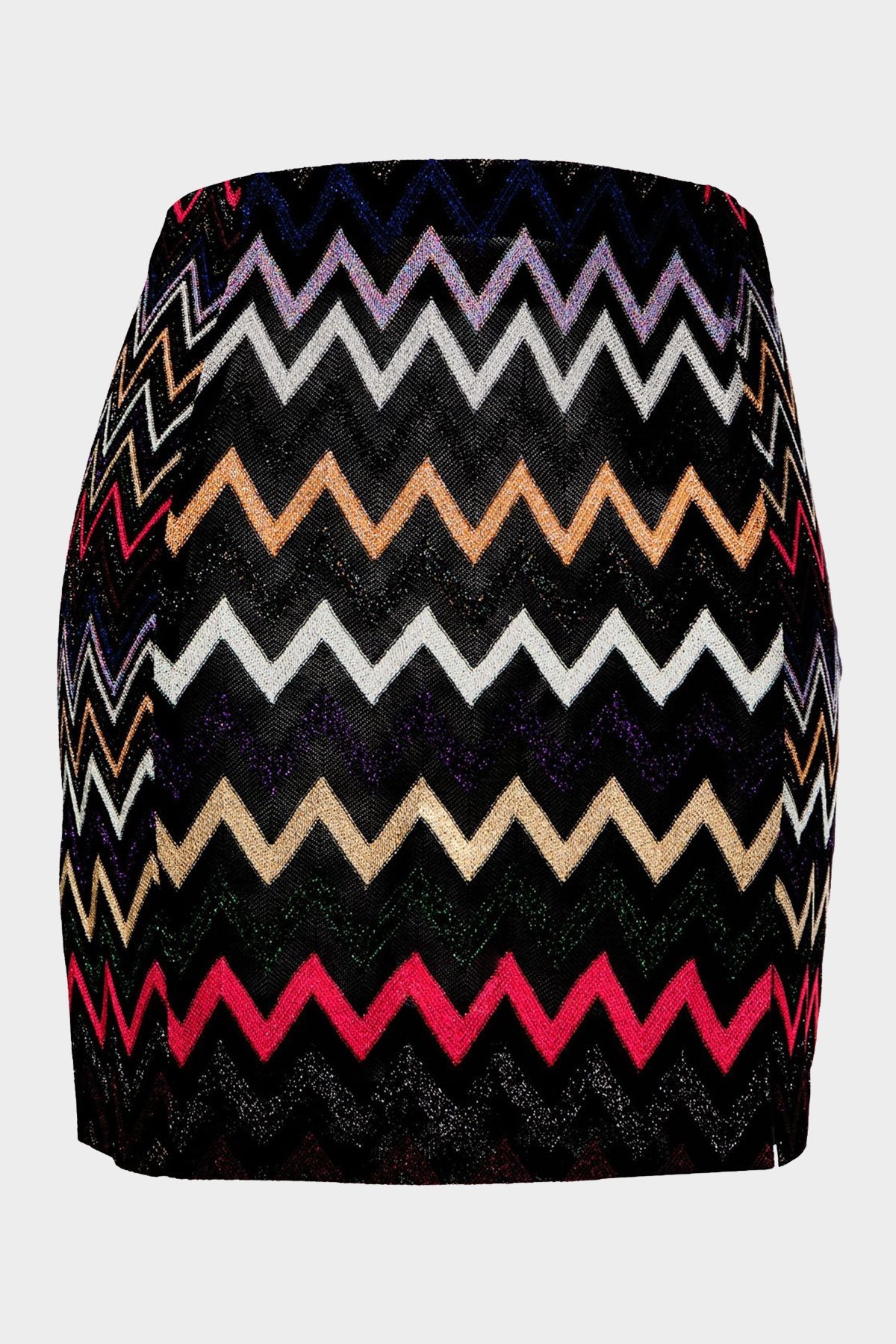 Zig-Zag Crochet Knit Mini Skirt in Multi - shop-olivia.com