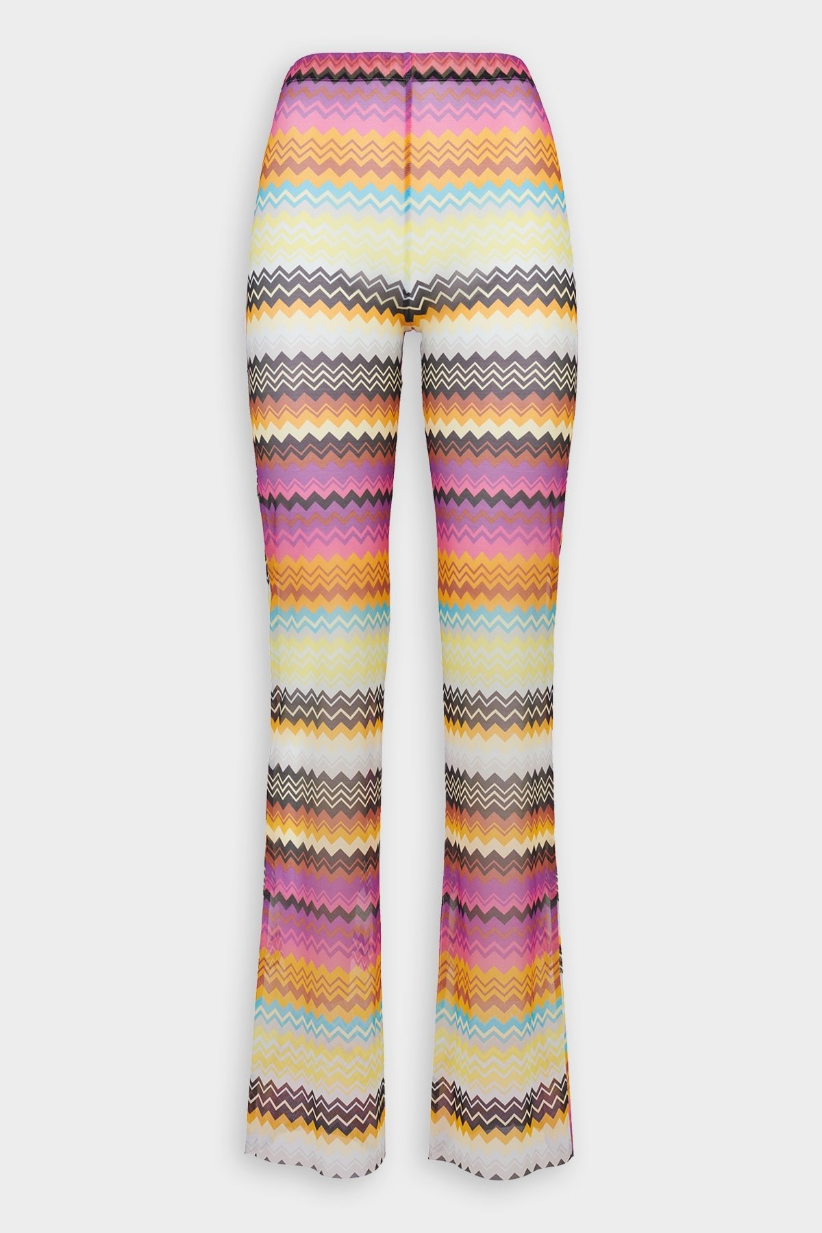 Zig-Zag Printed Trousers in Multicolor - shop-olivia.com