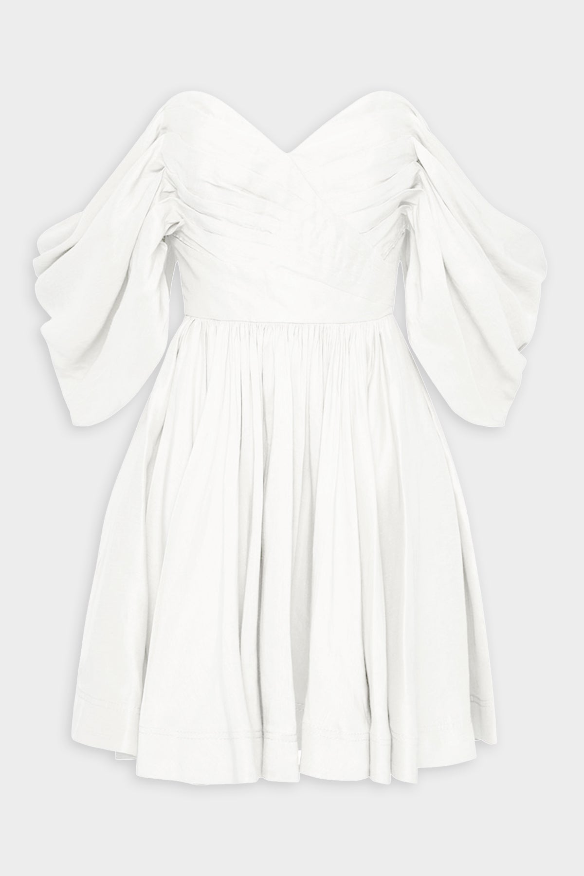 Zorina Sweetheart Mini Dress in Ivory - shop-olivia.com