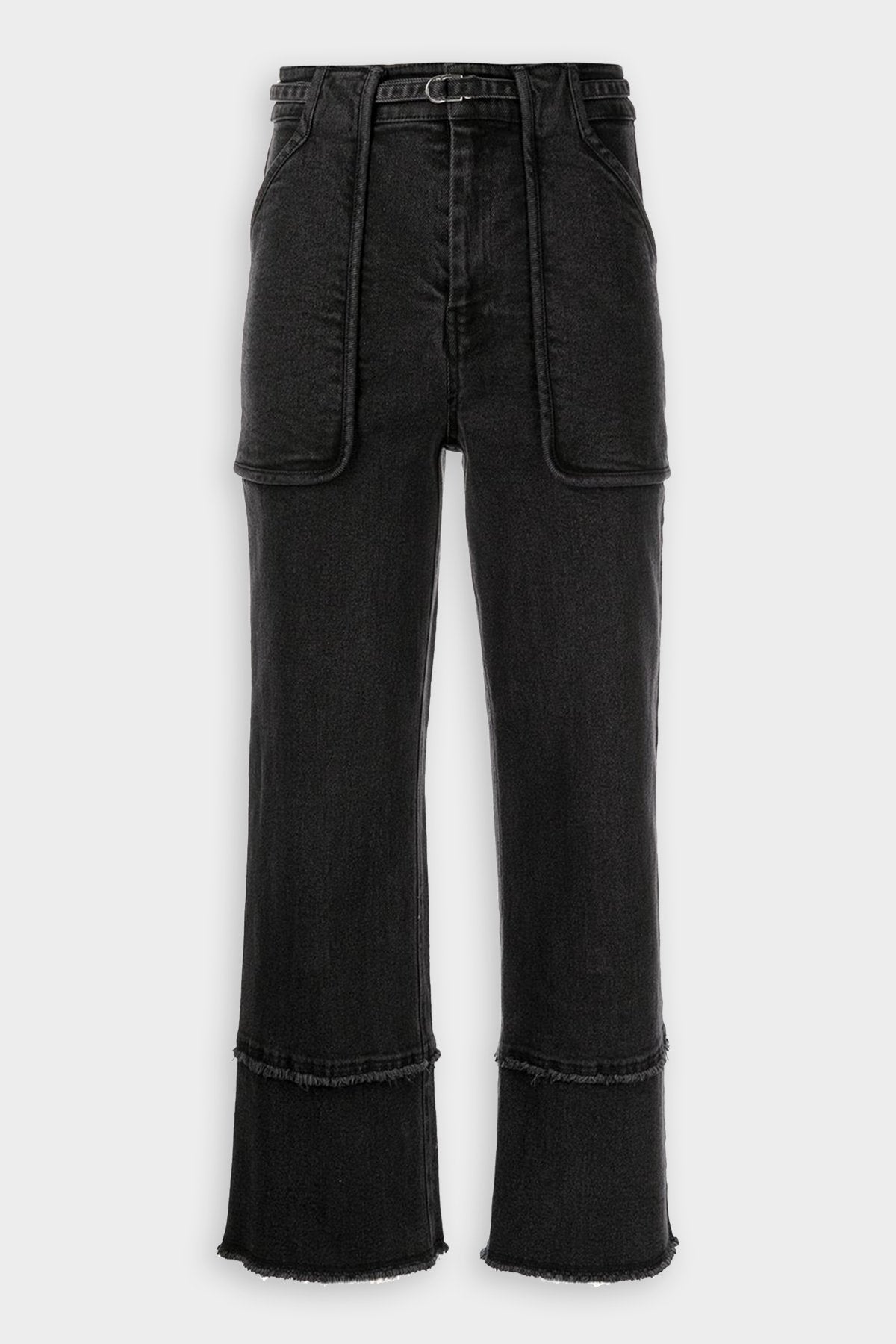 Zuri Cropped Wide Leg Pant in Black - shop-olivia.com